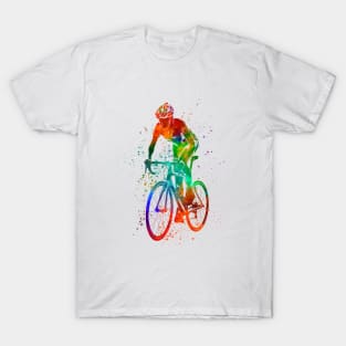 watercolor cycling triathlon T-Shirt